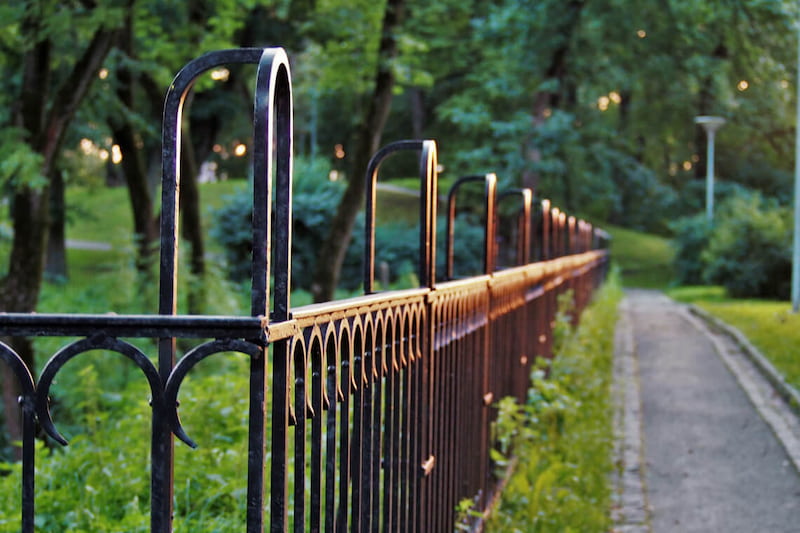 professionally installed metal fencing