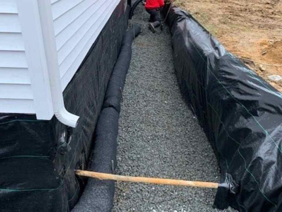 French Drain Installation 1