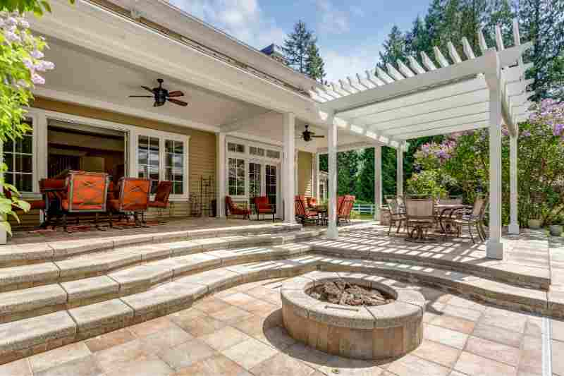 outdoor stone patio