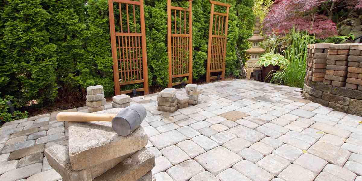 pavers and a hammer