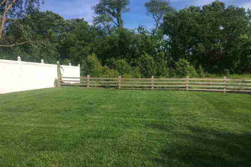 wooden split rail fence